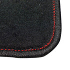 1994-2001 Acura Integra Coupe Black Front & Rear Carpet Floor Mats w/ Red Stitching - 4PC