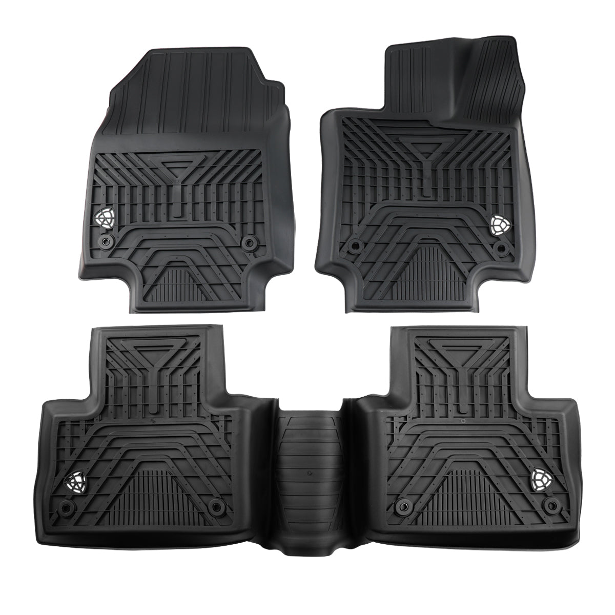 2019-2022 Toyota RAV4 3PC All Weather Black TPE Floor Mats