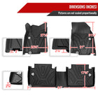 2014-2020 Nissan Rogue All Weather TPE 3 PC Black Floor Mats