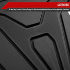 2014-2020 Nissan Rogue All Weather TPE 3 PC Black Floor Mats