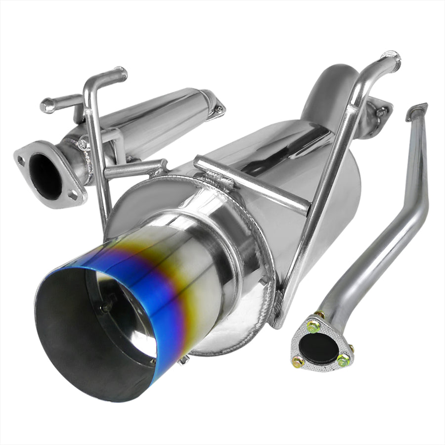 2002-2005 Honda Civic Si Hatchback T-304 Stainless Steel N1 Style Catback Exhaust System w/ Burnt Tip
