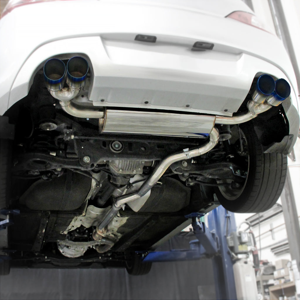 2009-2014 Hyundai Genesis Coupe 2.0T T-304 Stainless Steel Catback Exhaust System w/ Quad Burnt Tip