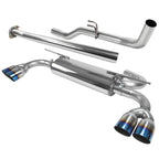 2009-2014 Hyundai Genesis Coupe 2.0T T-304 Stainless Steel Catback Exhaust System w/ Quad Burnt Tip