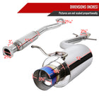 2001-2005 Lexus IS300 T-304 Stainless Steel Catback Exhaust System w/ Burnt Tip