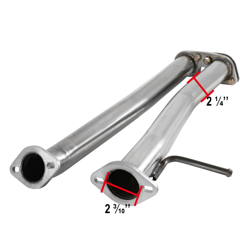 2003-2007 Infiniti G35 Coupe Stainless Steel Dual Catback Exhaust System w/ Burnt Tip