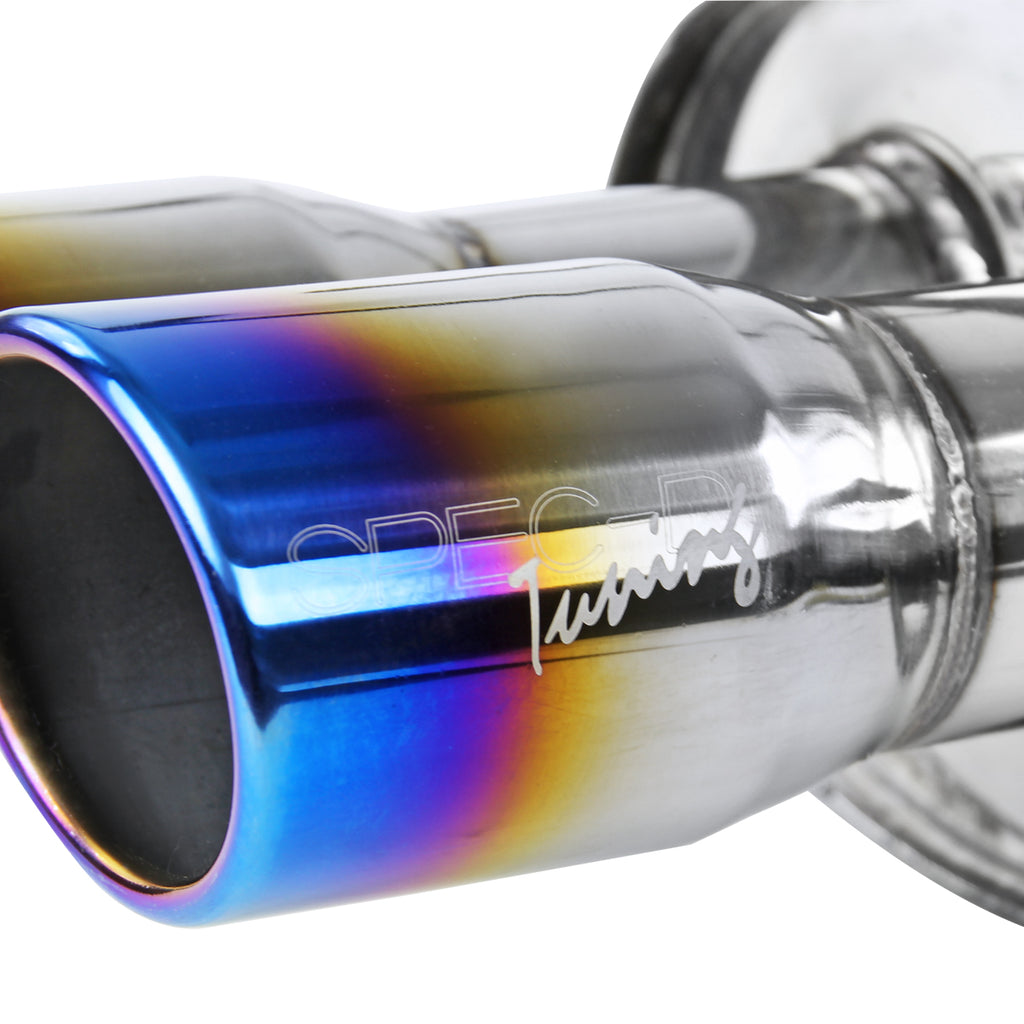 2008-2014 Subaru Impreza WRX STI Sedan Dual Catback Exhaust System w/ Burnt Quad Tip