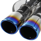2008-2014 Subaru Impreza WRX STI Sedan Dual Catback Exhaust System w/ Burnt Quad Tip