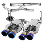 2008-2014 Subaru Impreza WRX STI Sedan Dual Catback Exhaust System w/ Burnt Quad Tip