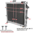 1984-1995 Toyota 4Runner 2.4L L4 3-Row Aluminum Performance Radiator