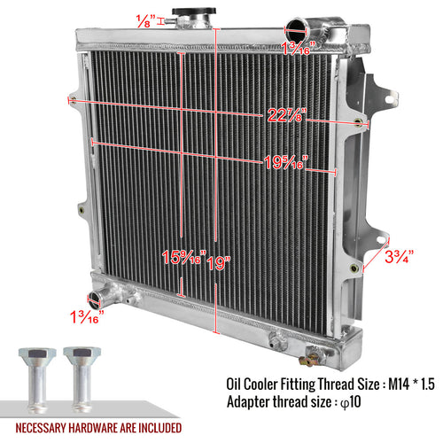 1984-1995 Toyota 4Runner 2.4L L4 3-Row Aluminum Performance Radiator