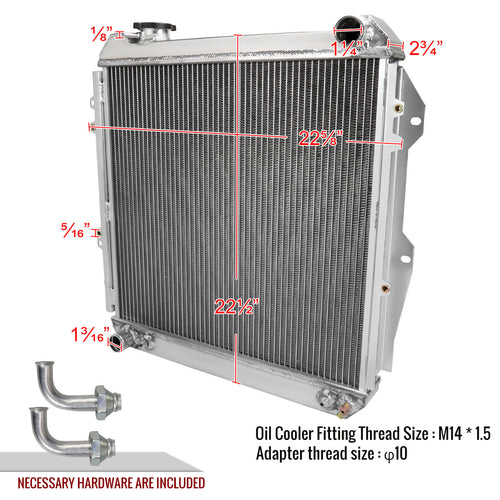 1988-1995 Toyota Pickup/4Runner V6 Aluminum 3-Row Performance Radiator
