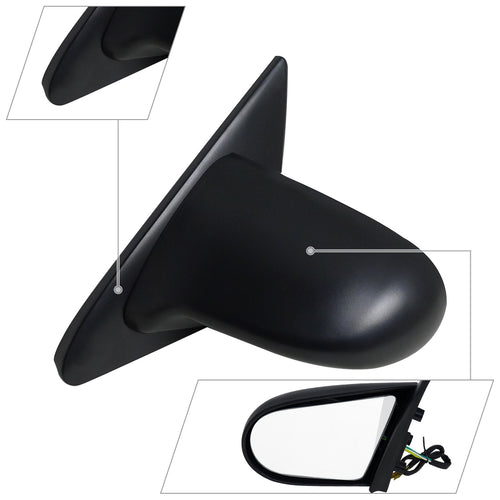 1992-1995 Honda Civic Coupe/Hatchback Black Power S Sport Mirrors