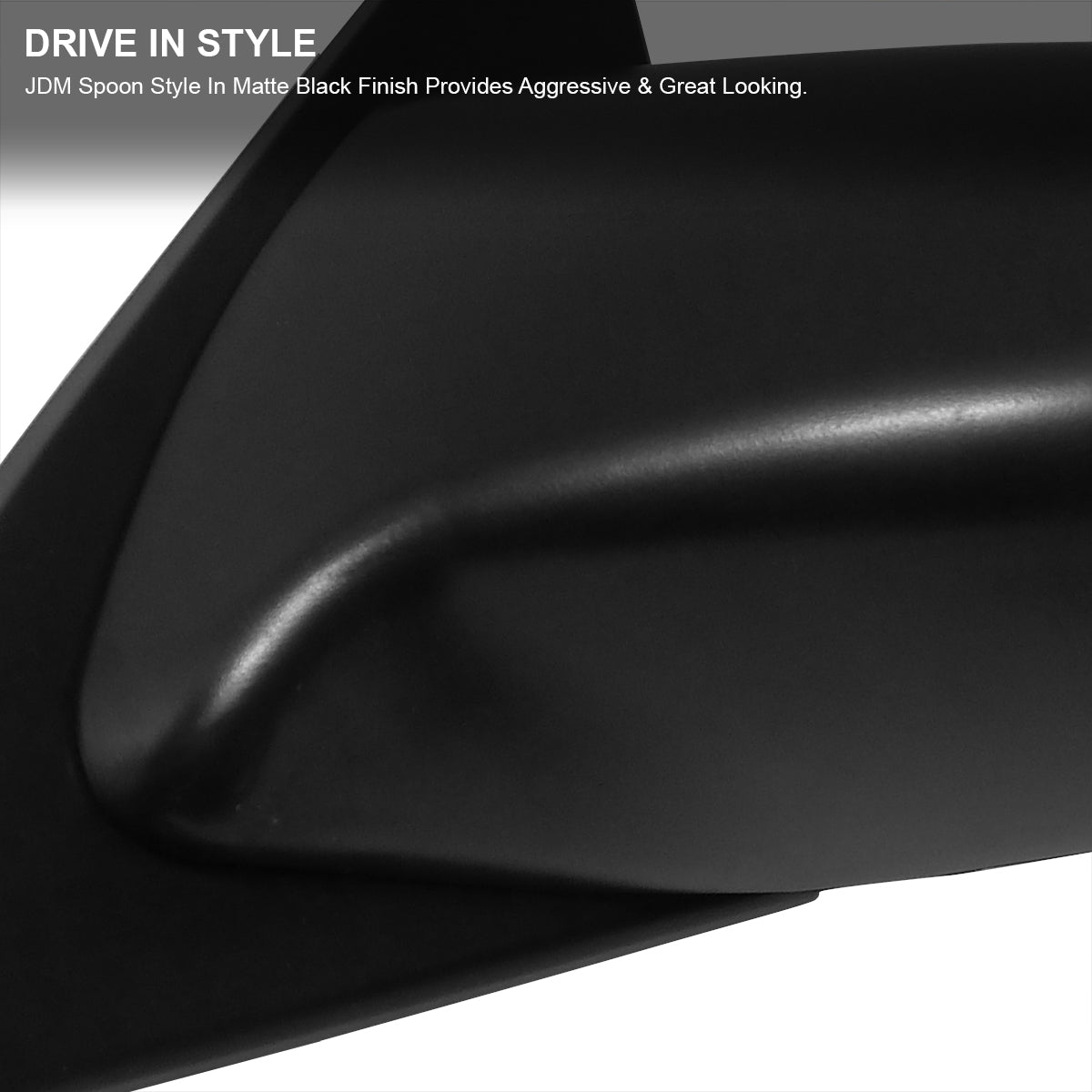 1992-1995 Honda Civic Coupe/Hatchback Black Power S Sport Mirrors