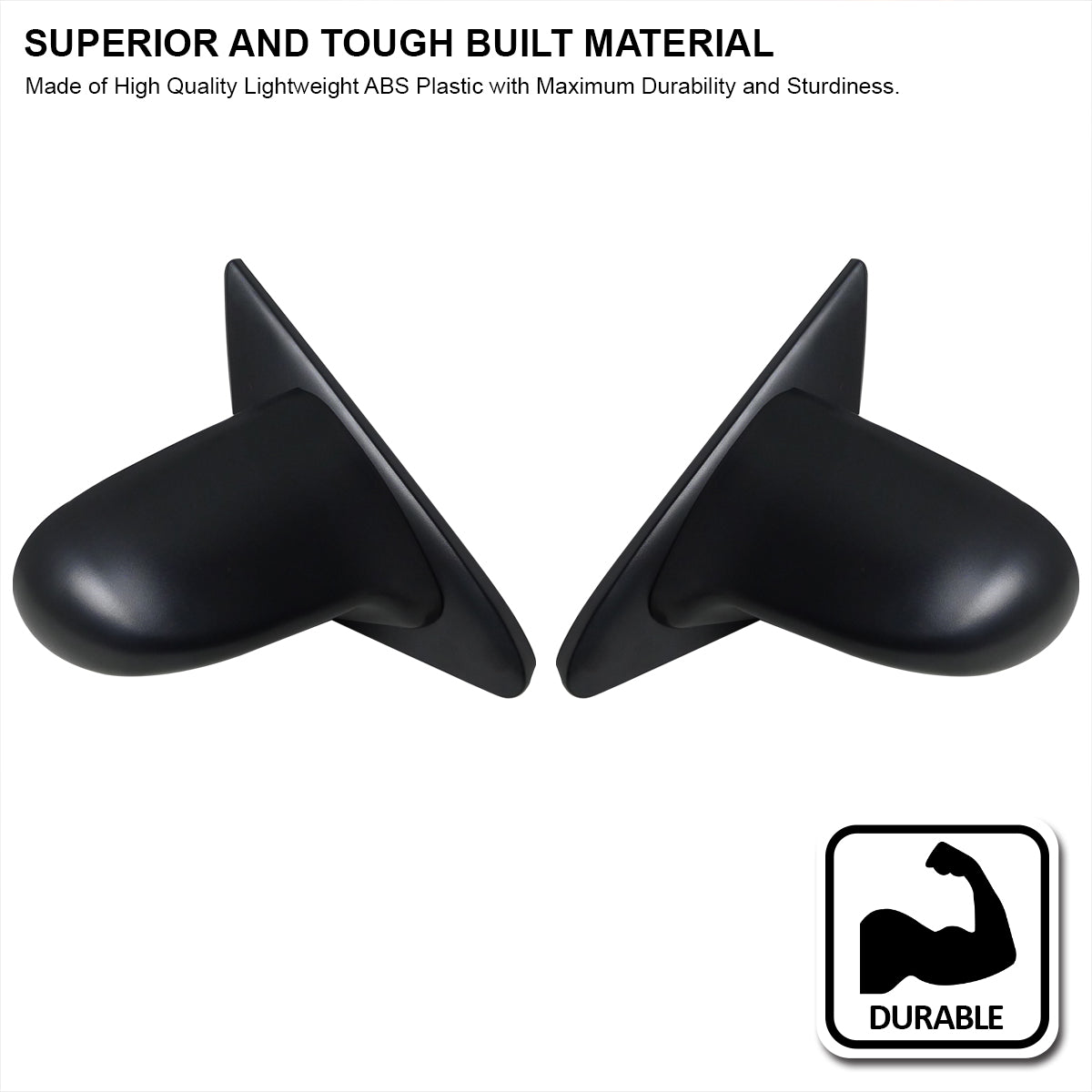 1992-1995 Honda Civic Coupe/Hatchback Black Power S Sport Mirrors