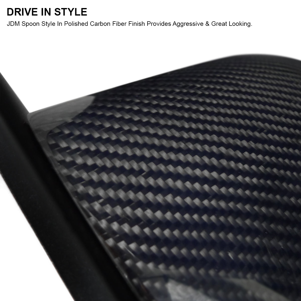 1992-1995 Honda Civic Coupe/Hatchback Carbon Fiber Shell Power S Sport Mirrors