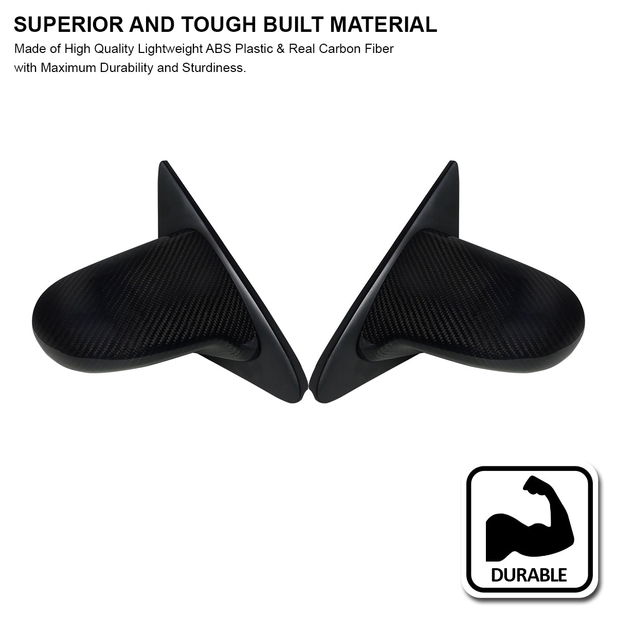 1992-1995 Honda Civic Coupe/Hatchback Carbon Fiber Shell Power S Sport Mirrors