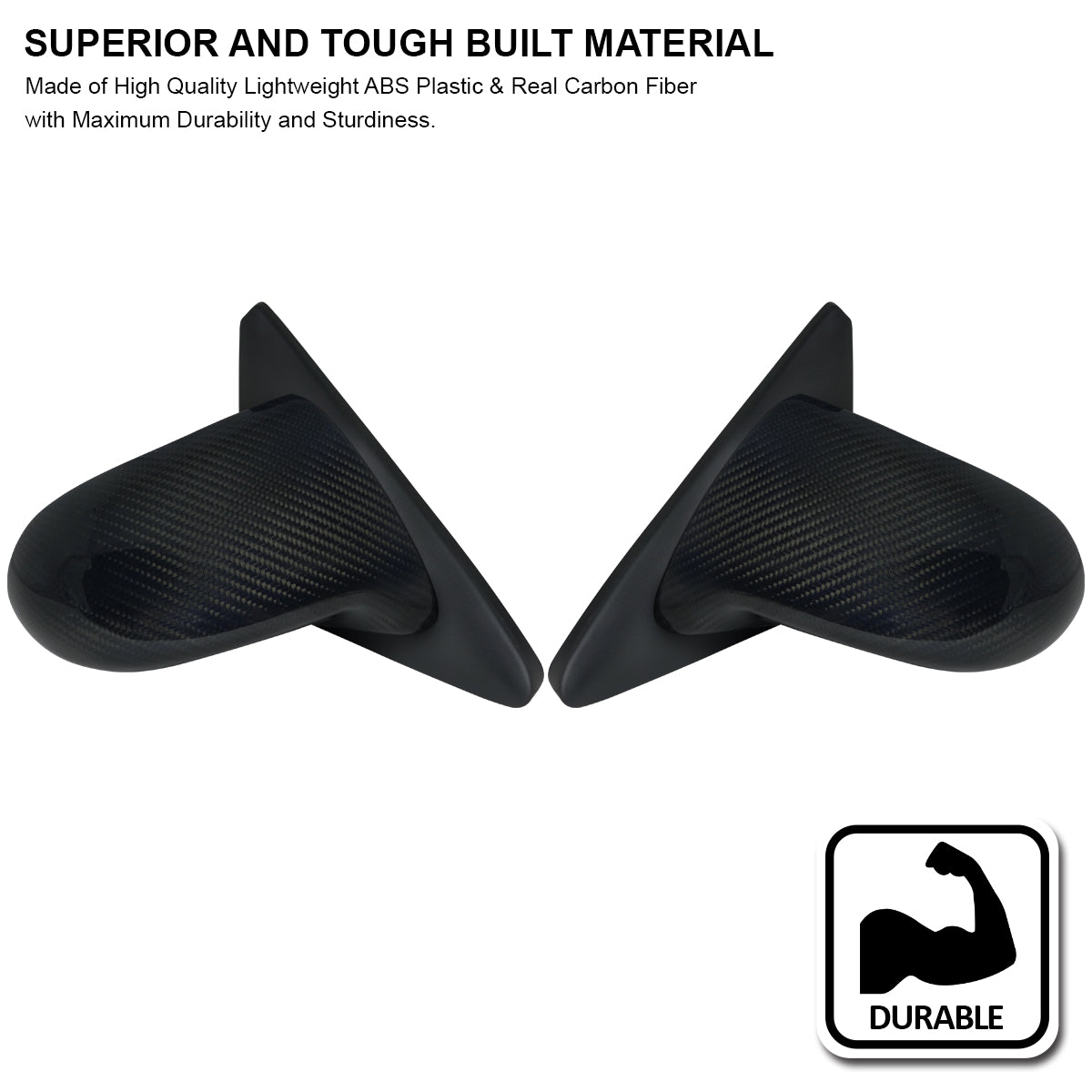 1996-2000 Honda Civic Coupe/Hatchback Carbon Fiber Shell Power S Sport Mirrors