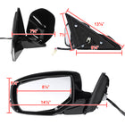 2013-2017 Honda Accord Power Heated/Defrost 7-Pin Glossy Black Side Mirror w/ LED Turn Signal Light - Driver Side Only