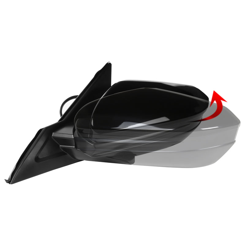 2016-2018 Honda Civic Glossy Black 5-Pin Power Adjustable & Heated Side Mirror - Driver Side Only