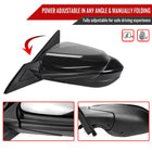 2016-2020 Honda Civic Driver/Left 3-Pin Glossy Black Power Adjustable Side Mirror