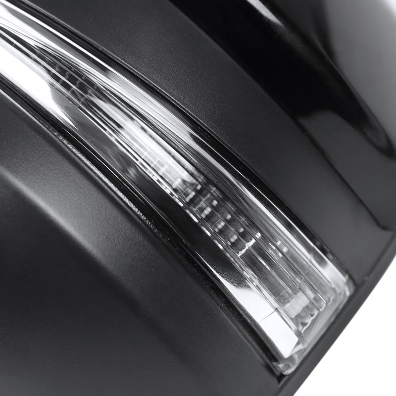 2014-2016 Toyota Highlander Glossy Black 5-Pin Power Adjustable Side Mirror w/ LED Turn Signal Light - Driver Side Only