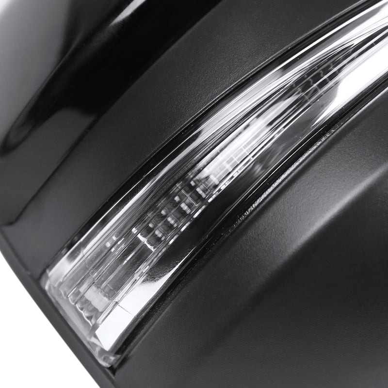 2014-2016 Toyota Highlander Glossy Black 5-Pin Power Adjustable Side Mirror w/ LED Turn Signal Light - Passenger Side Only