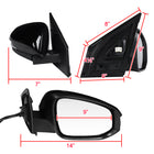 2013-2015 Toyota RAV4 Glossy Black 9-Pin Power Adjustable, Auto-Fold & Heated Side Mirror w/ LED Turn Signal Light - Passenger Side Only