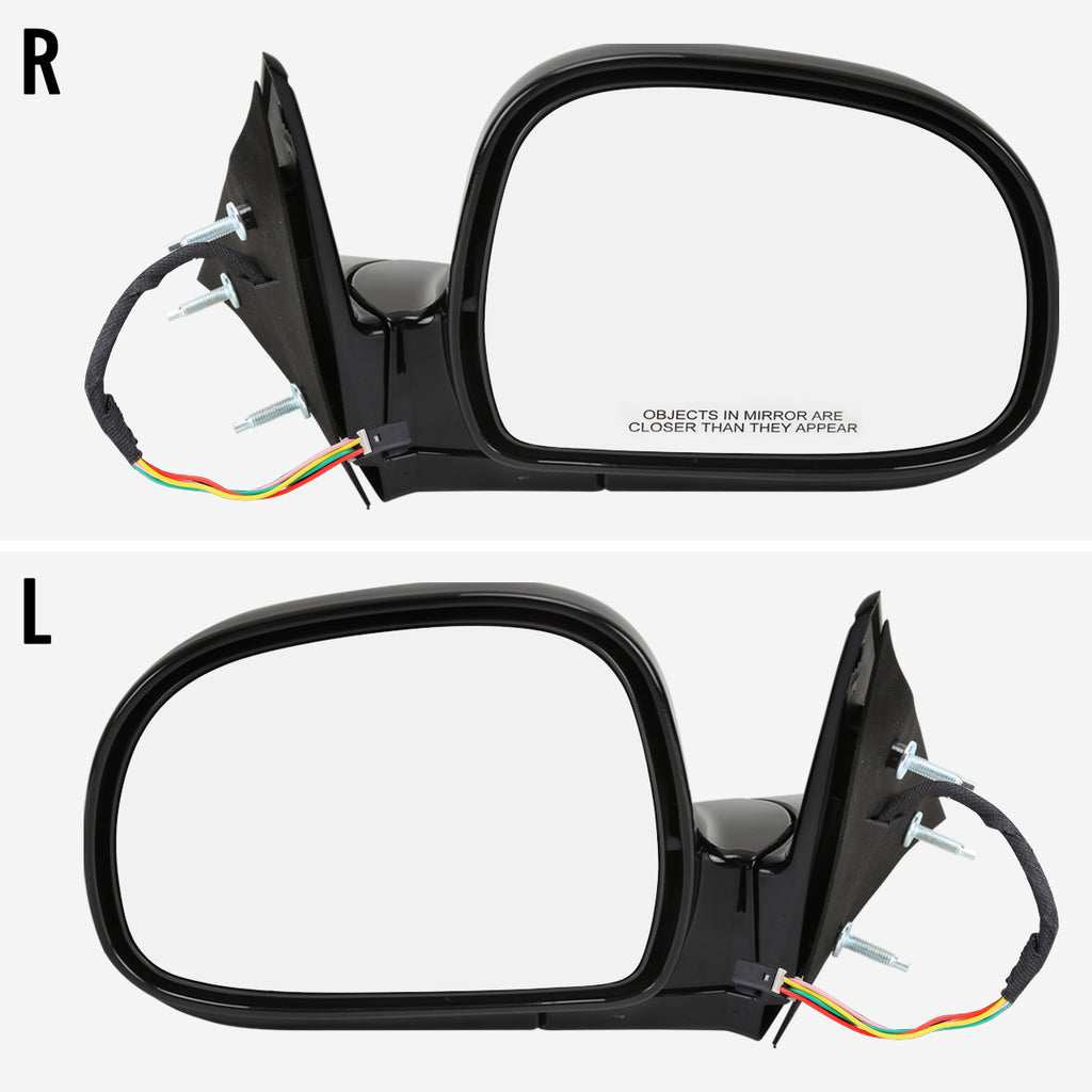 1996-1997 Isuzu Hombre Glossy Black Power Adjustable Right/Passenger Side Mirror