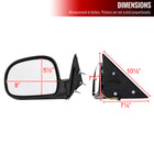 1996-1997 Isuzu Hombre Glossy Black Power Adjustable Left/Driver Side Mirror