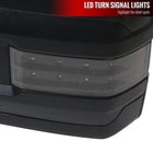 2007-2017 Toyota Tundra/ 2008-2017 Sequoia Power Heated BSM Manual Extendable Towing Mirrors w/ Smoke Lens LED Turn Signal & Clearance Lights