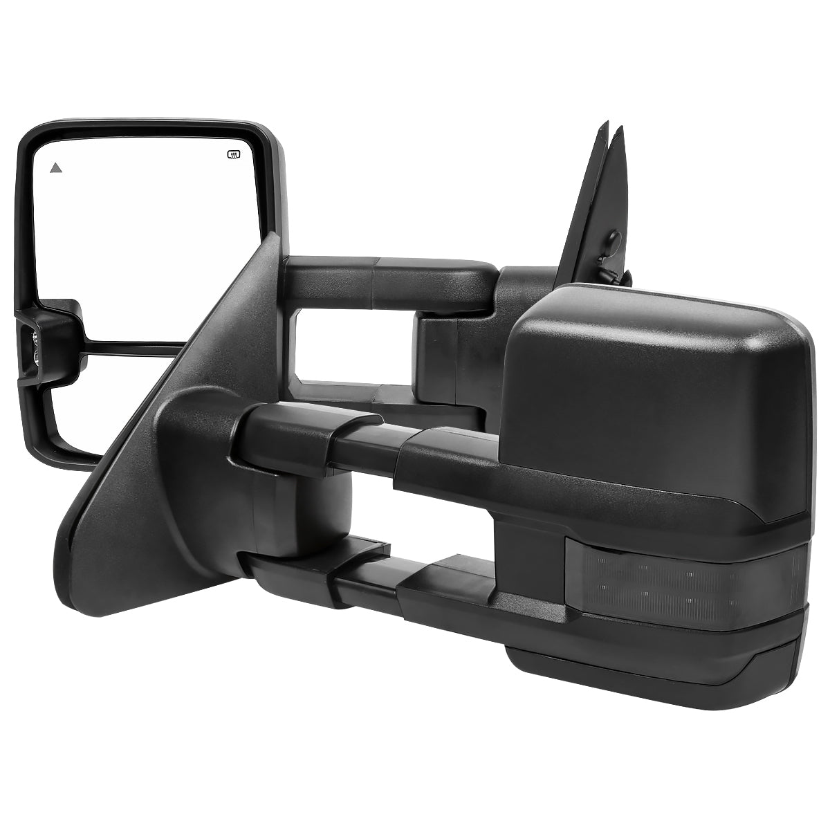 2007-2017 Toyota Tundra/ 2008-2017 Sequoia Power Heated BSM Manual Extendable Towing Mirrors w/ Smoke Lens LED Turn Signal & Clearance Lights