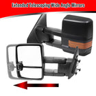 2007-2017 Toyota Tundra/ 2008-2017 Sequoia Power Heated BSM Manual Extendable Towing Mirrors w/ LED Turn Signal & Clearance Lights