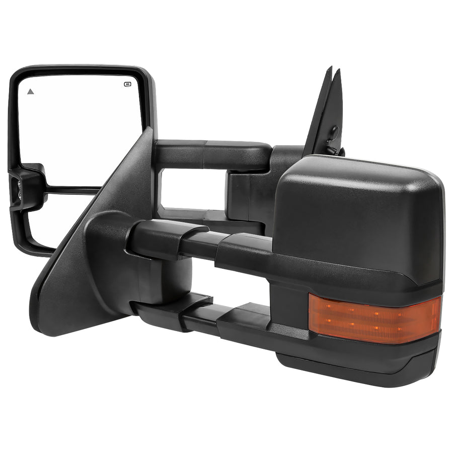 2007-2017 Toyota Tundra/ 2008-2017 Sequoia Power Heated BSM Manual Extendable Towing Mirrors w/ LED Turn Signal & Clearance Lights
