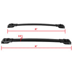 2011-2017 Toyota Sienna Aluminum Roof Top Cross Bars (Black)