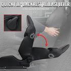 Universal Fully Adjustable Reclining Bucket Racing Seat - Hybrid Black PU Leather and Suede Upholstery (Includes Seat Sliders)