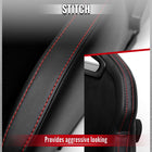 Universal Fully Adjustable Reclining Bucket Racing Seat - Hybrid Black PU Leather and Suede Upholstery (Includes Seat Sliders)