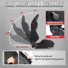 Universal Fully Adjustable Reclining Bucket Racing Seat - High-Performance Black Suede with Breathable Red Mesh Insert and Enhanced Bolsters (Includes Seat Sliders)