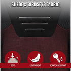 Universal Fully Adjustable Reclining Bucket Racing Seat - High-Performance Black Suede with Breathable Red Mesh Insert and Enhanced Bolsters (Includes Seat Sliders)