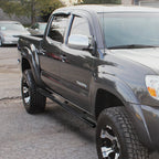 2005-2021 Toyota Tacoma Double (Crew) Cab 4" Black Stainless Steel Side Step Nerf Bars