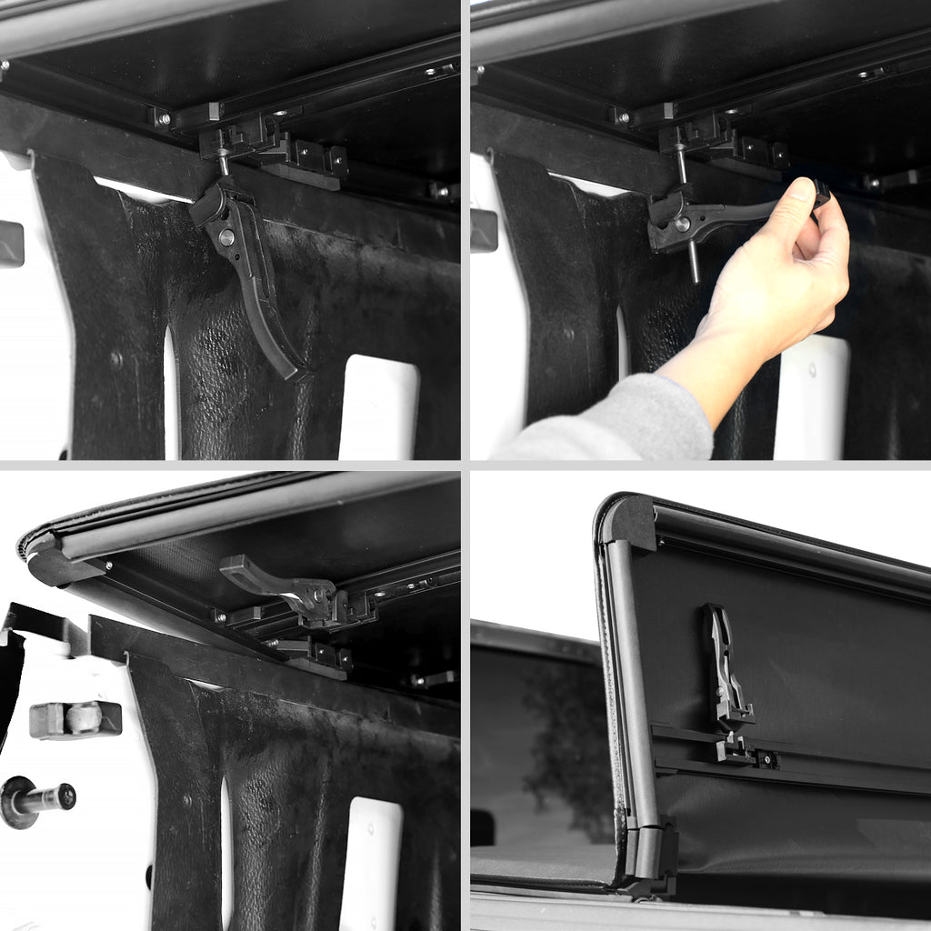 2017-2024 Nissan Titan 5'7" Truck Short Bed Soft Quad-Fold Tonneau Cover