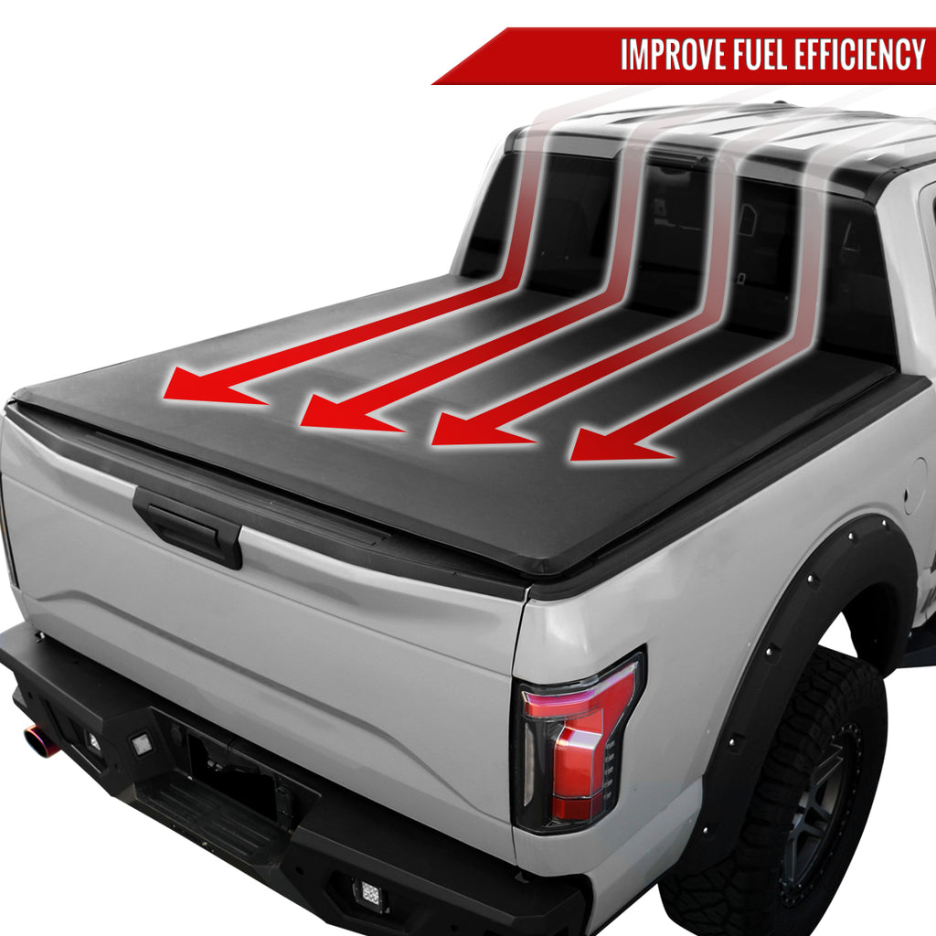 2017-2024 Nissan Titan 5'7" Truck Short Bed Soft Quad-Fold Tonneau Cover